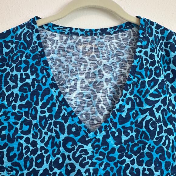Lilly Pulitzer Etta V-Neck Short Sleeve Top, Size Small - Picture 4 of 9